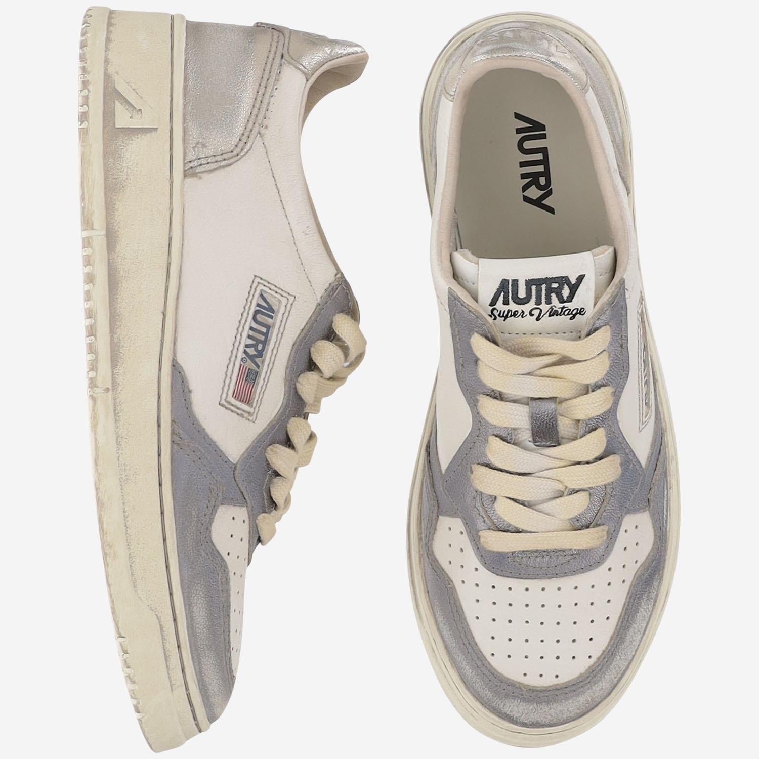 SNEAKERS LOW MEDALIST SUPER VINTAGE AVLWMT09 OLDSILPLAT AUTRY