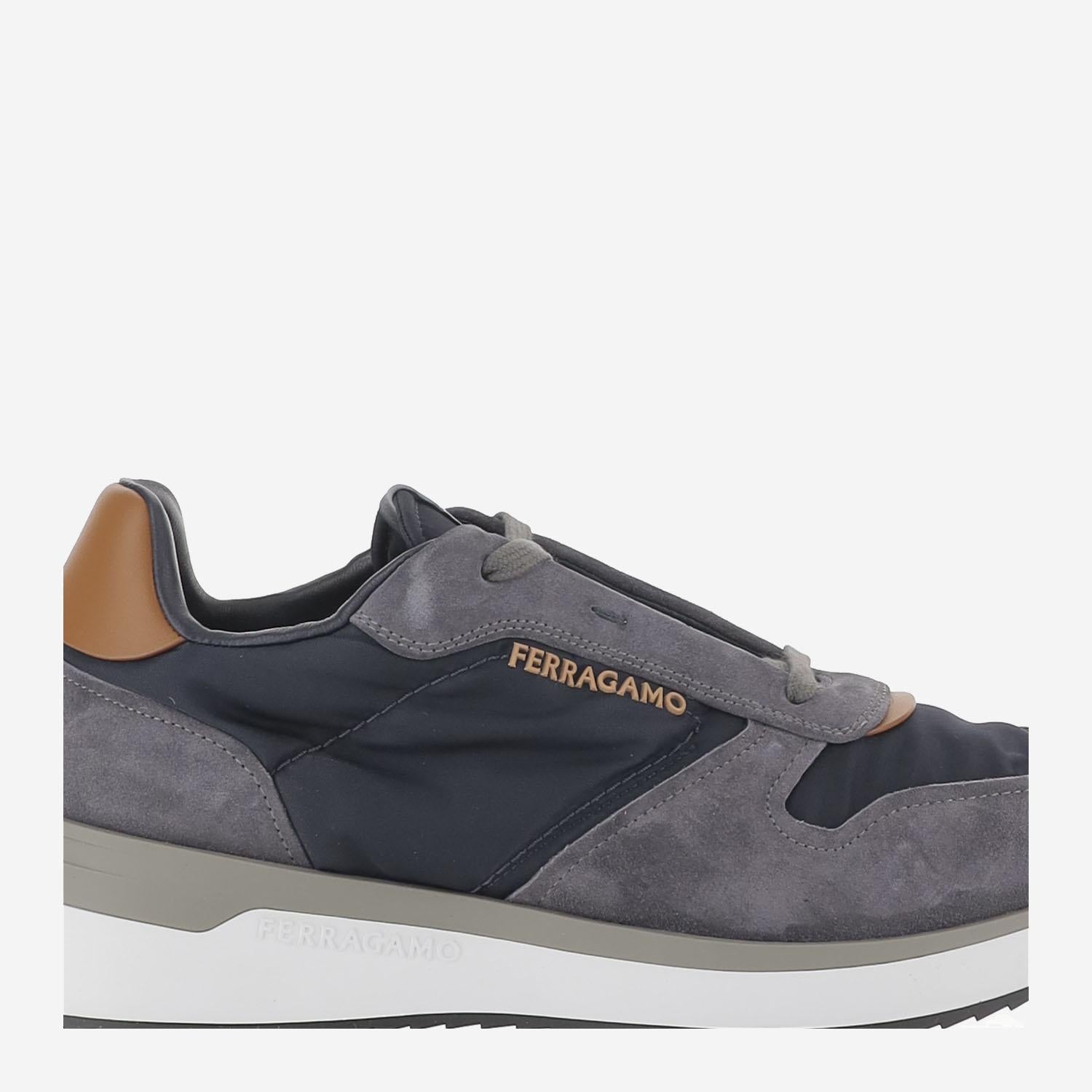 Sneakers in pelle 02A130 002DARKRAINNAVYE013NATURALE SALVATORE FERRAGAMO
