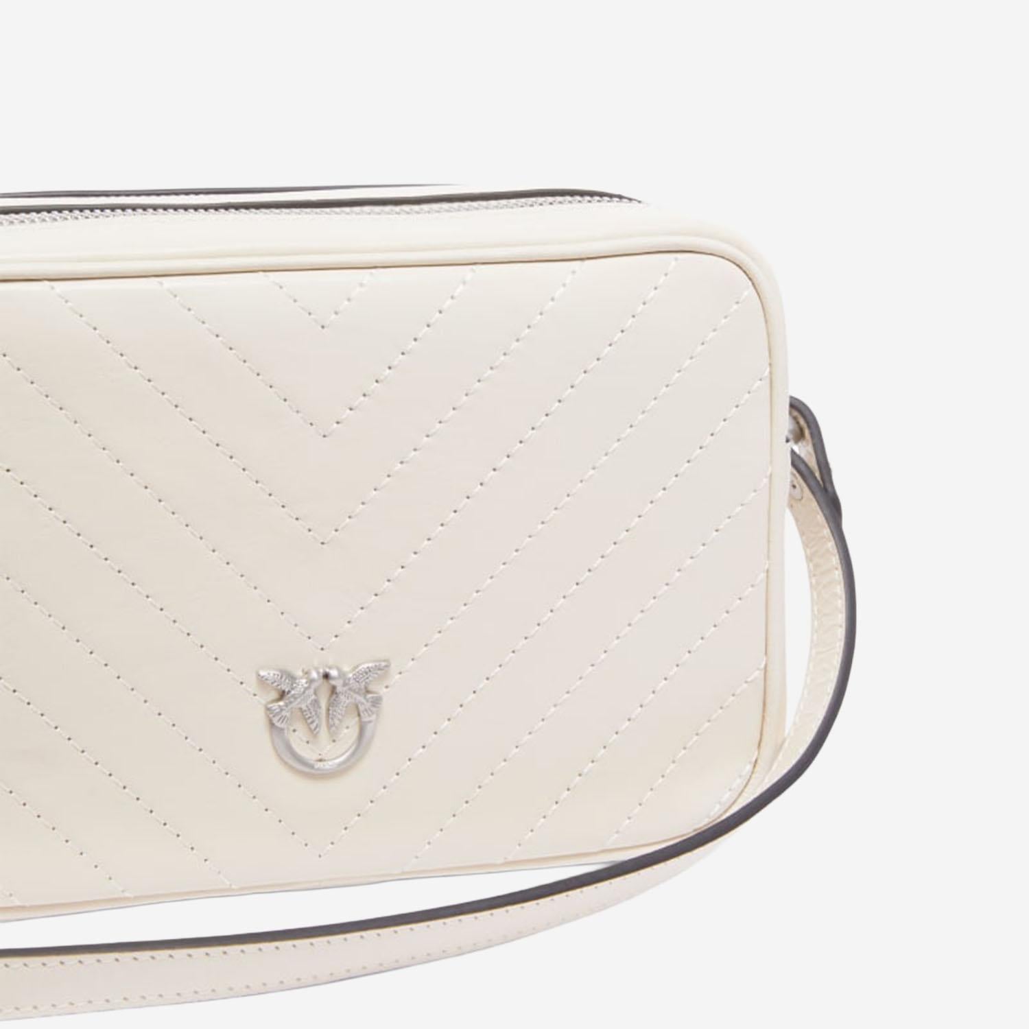 BORSA A TRACOLLA IN PELLE CHEVRON 104336 A2JCZ14E PINKO