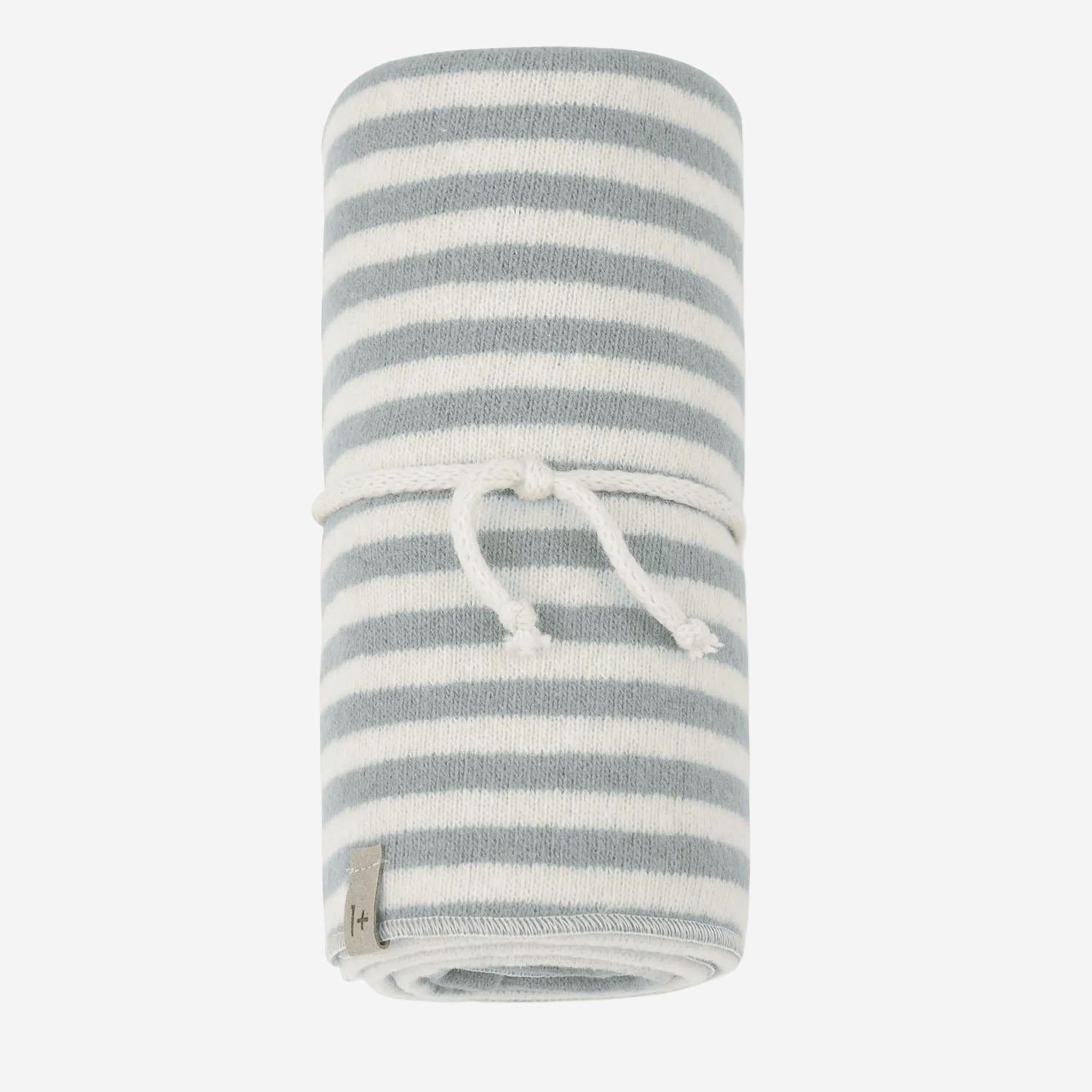 COPERTA JEANINE A RIGHE IN COTONE MISTO 25W042 NUVOLA 1+ IN THE FAMILY KIDS