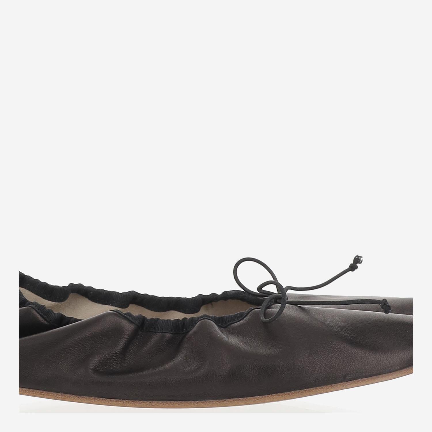 BALLERINE IN PELLE F1637N66 BLK THE ROW