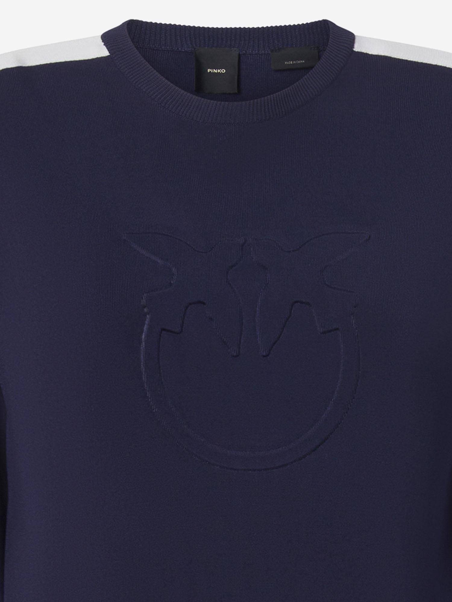MAGLIONE IN MISTO VISCOSA CON LOGO 104002 A2FQEZ1 PINKO