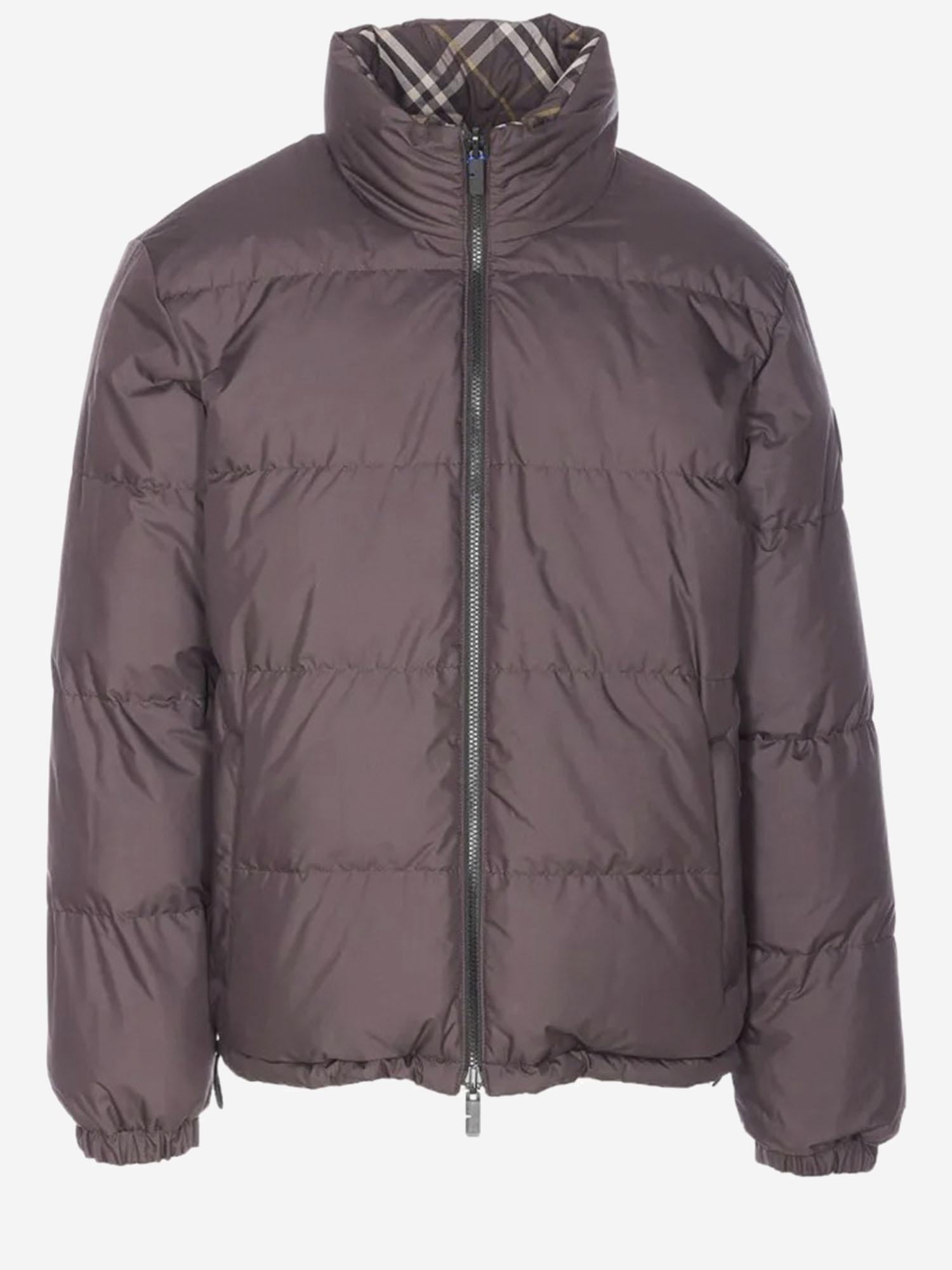 PIUMINO REVERSIBILE IN NYLON CON MOTIVO CHECK 8115565 TRUFFLE IP CHECK BURBERRY