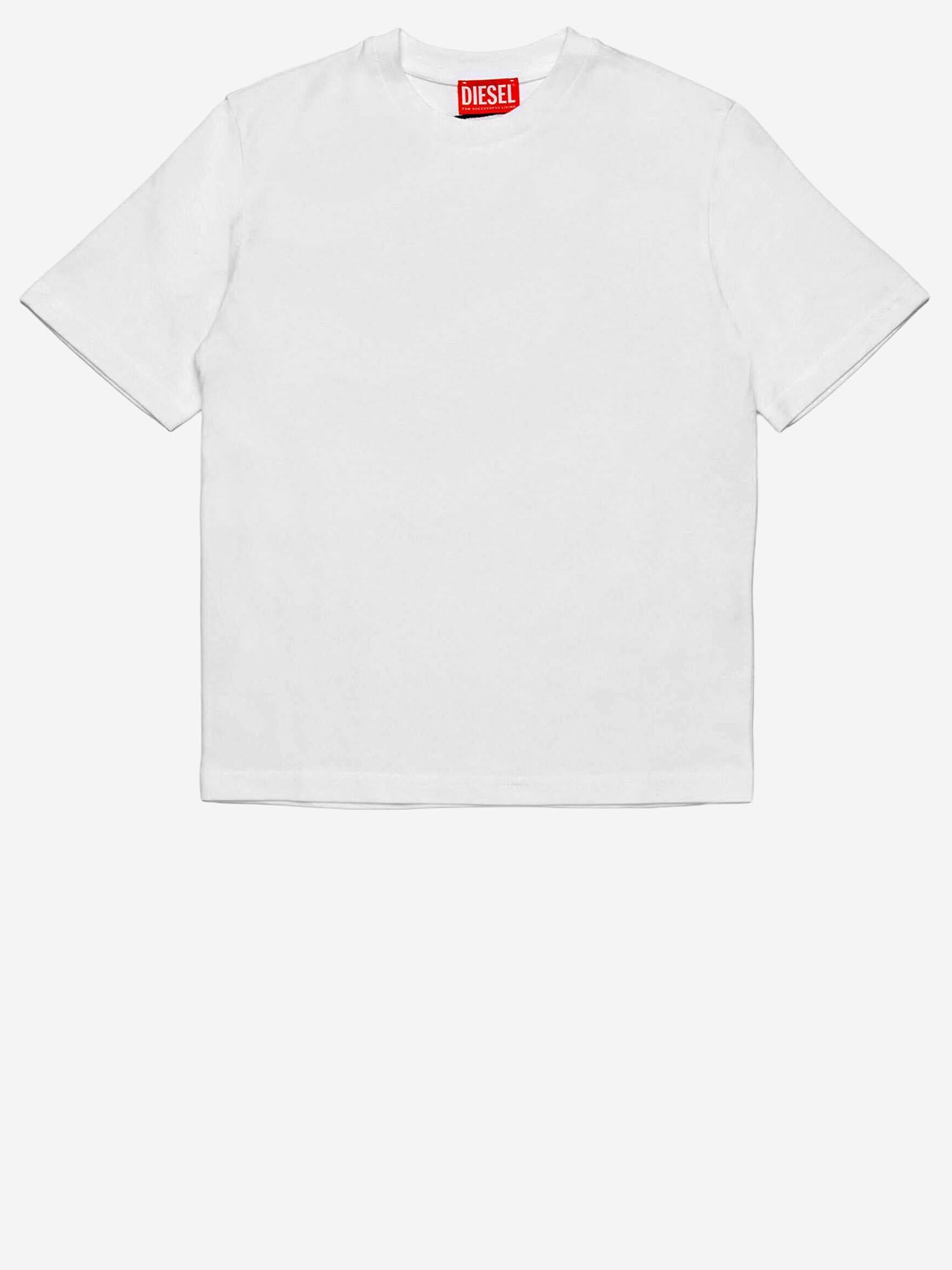T-SHIRT IN COTONE CON LOGO J02276 0HGAMK100 DIESEL KIDS