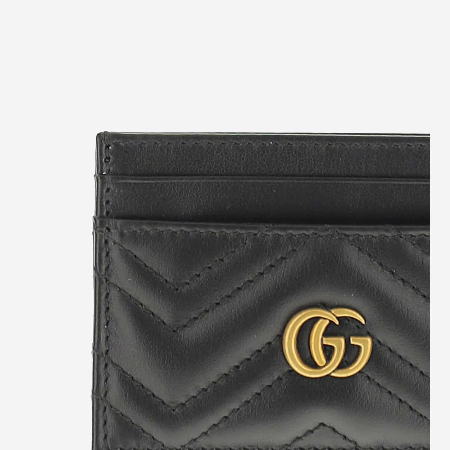 PORTA CARTE IN PELLE GG MARMONT 443127 DTD1T1000 GUCCI