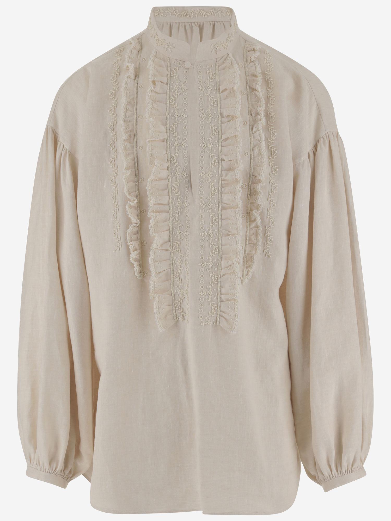 CAMICIA CON RUCHES 6V3ABP81AKR A03 VALENTINO
