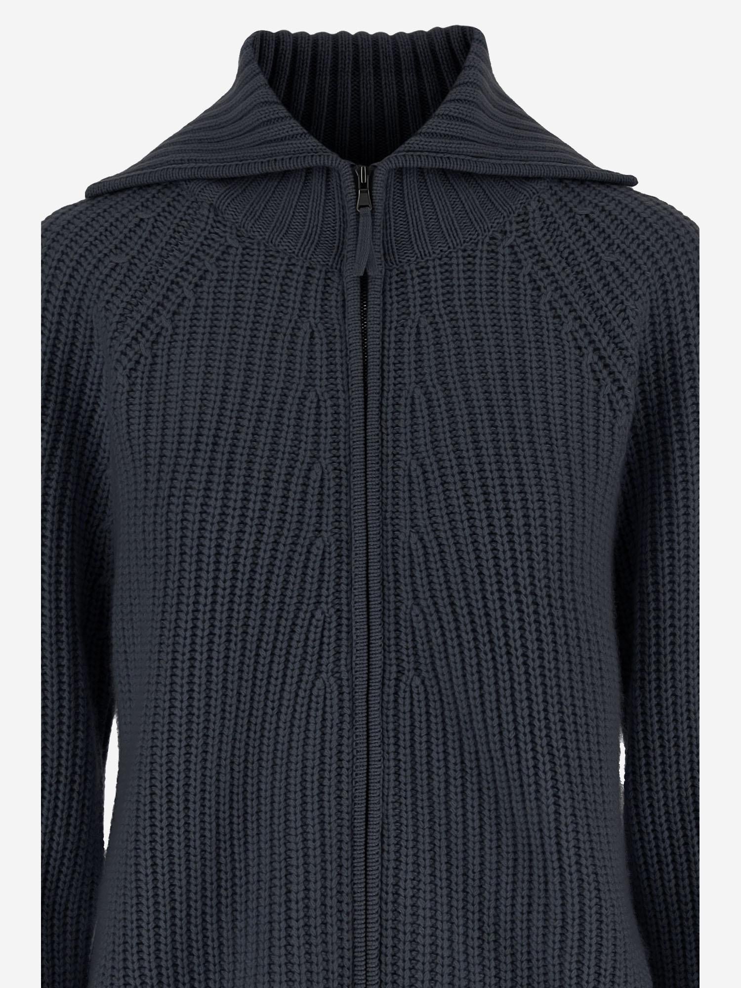 MAGLIONE CON ZIP IN LANA E CASHMERE 25517670 84 ALLUDE