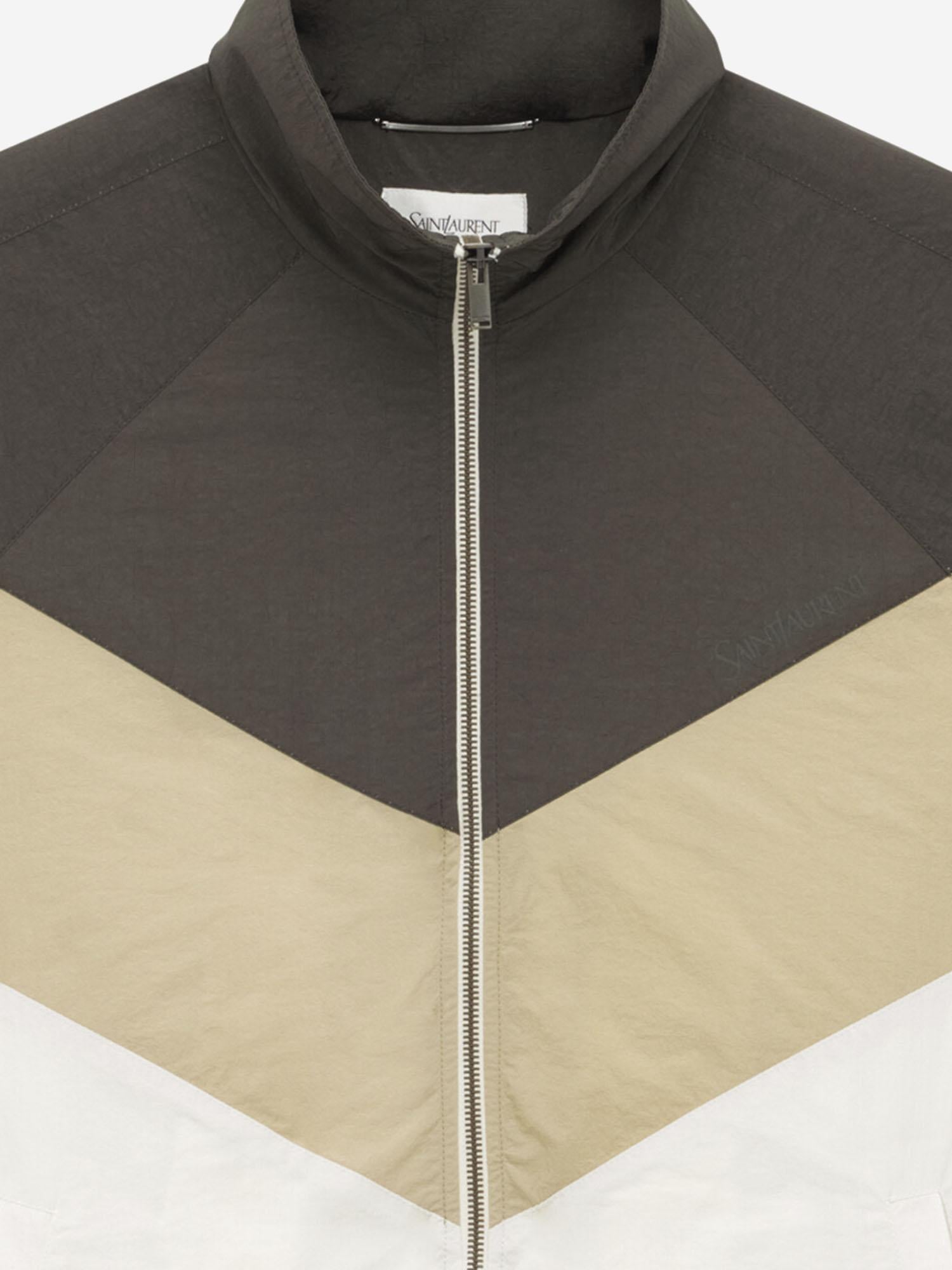 GIACCA IN NYLON CON MOTIVO COLOR-BLOCK 820196 YZ9AD2045 SAINT LAURENT