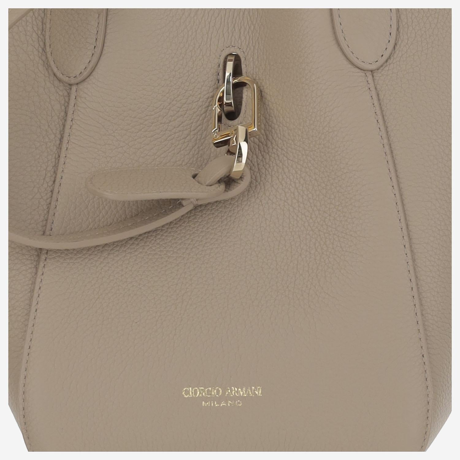 BORSA TOTE IN PELLE CON LOGO GW000820 AF14187U6153 GIORGIO ARMANI