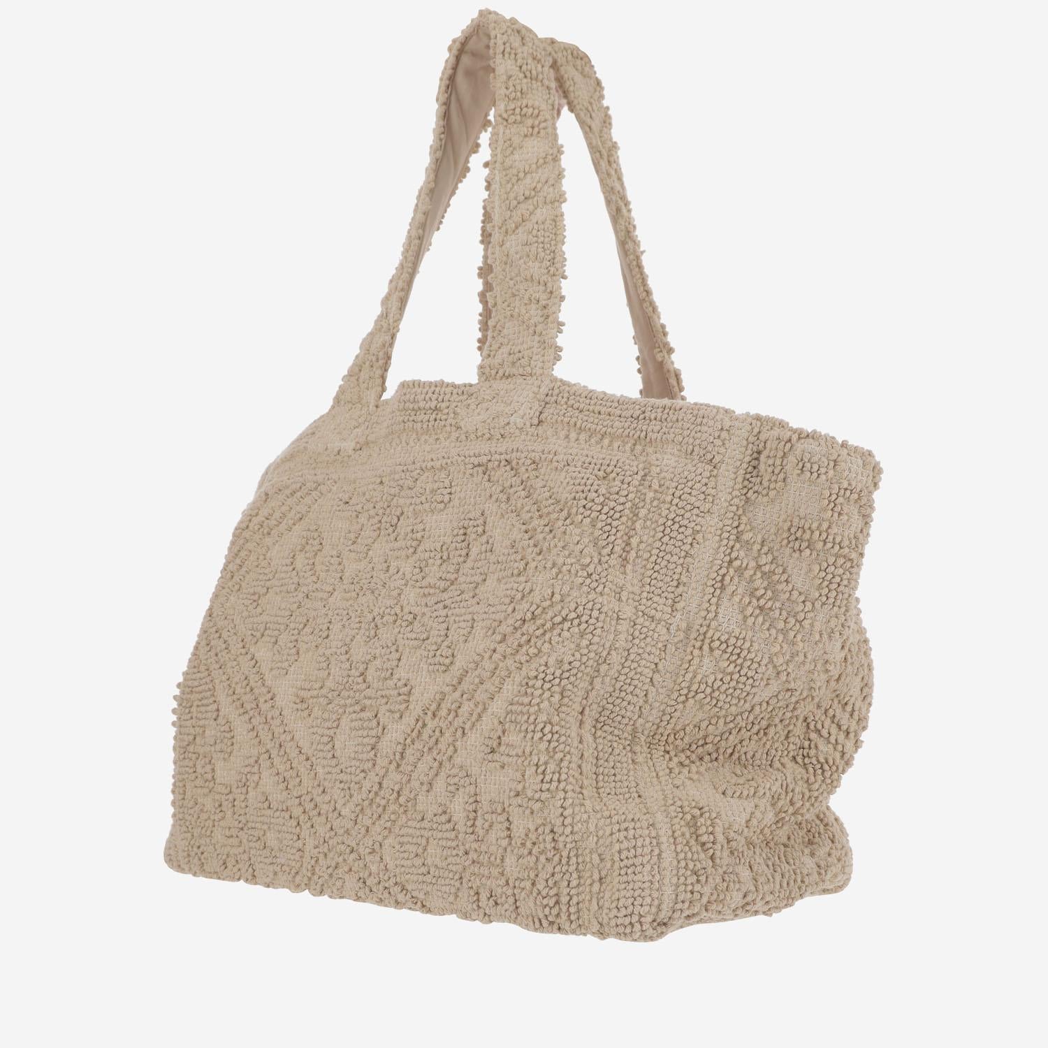 BORSA A SPALLA SAINT BARTH IN COTONE TUFB0001 06591H MC2 SAINT BARTH