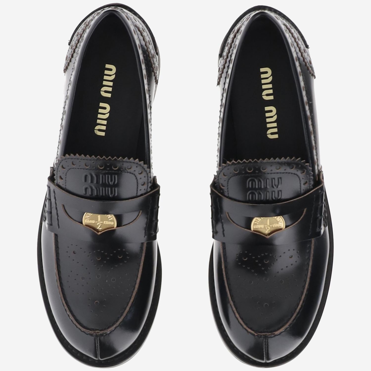 MOCASSINI IN PELLE 5D506E 070F0002 MIU MIU