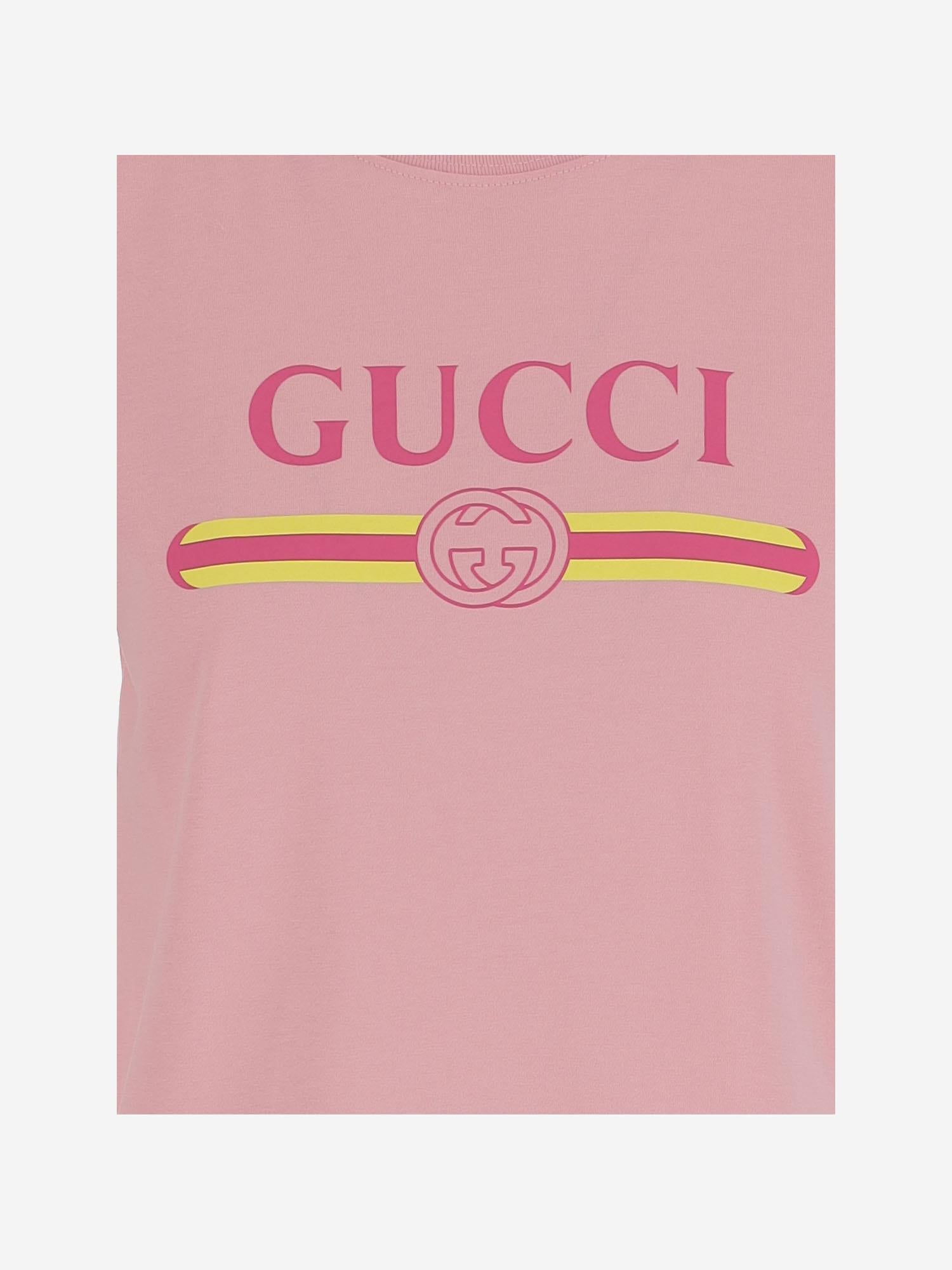 T-SHIRT IN COTONE CON STAMPA LOGO 838011 XJHG55033 GUCCI
