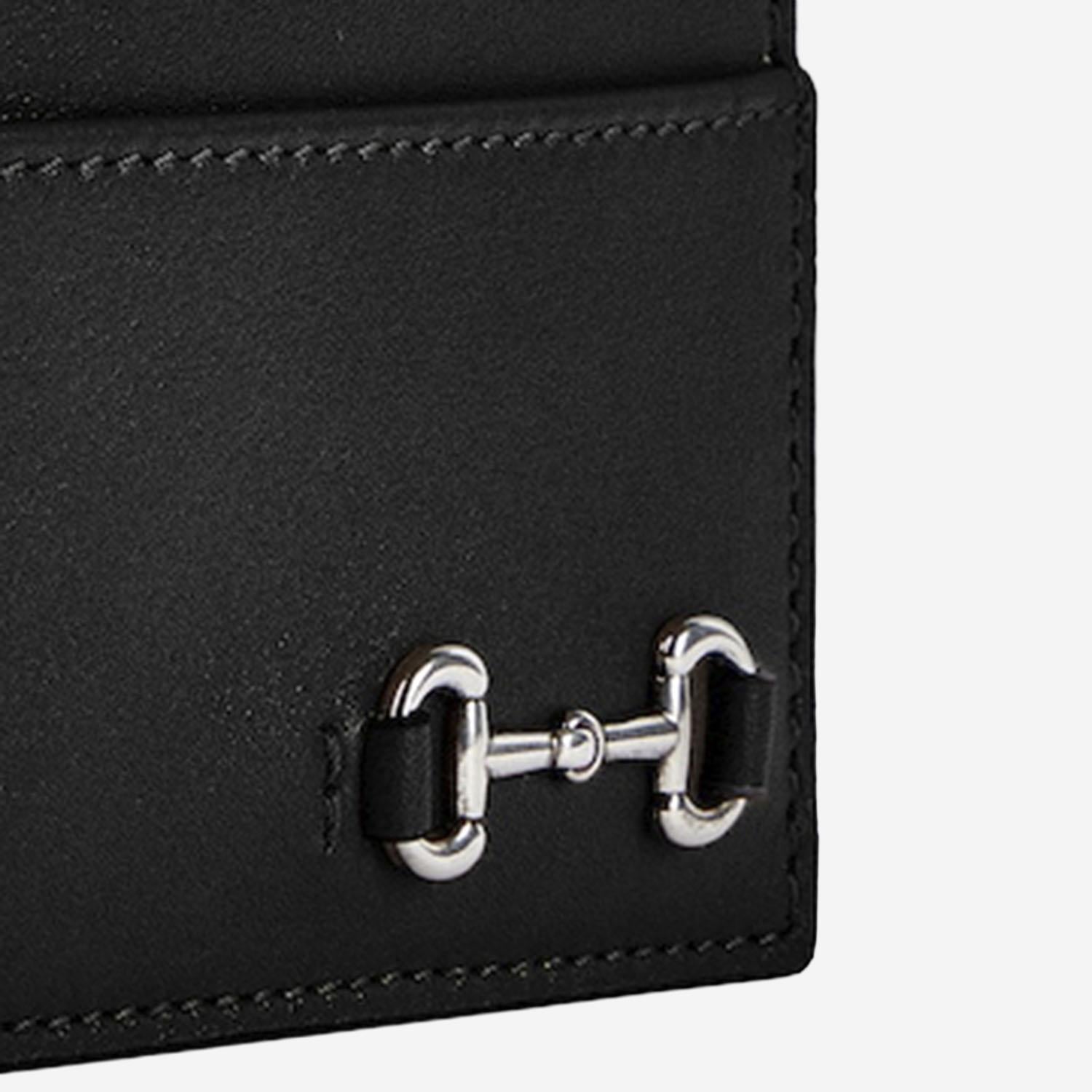 PORTACARTE IN PELLE CON MORSETTO 846952 AAFP11000 GUCCI