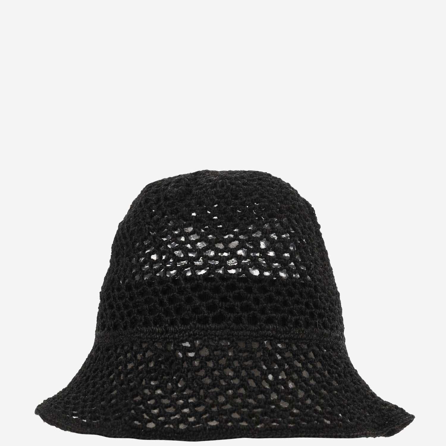 CAPPELLO BUCKET IN RETE CUFFIA BLACK REINHARD PLANK