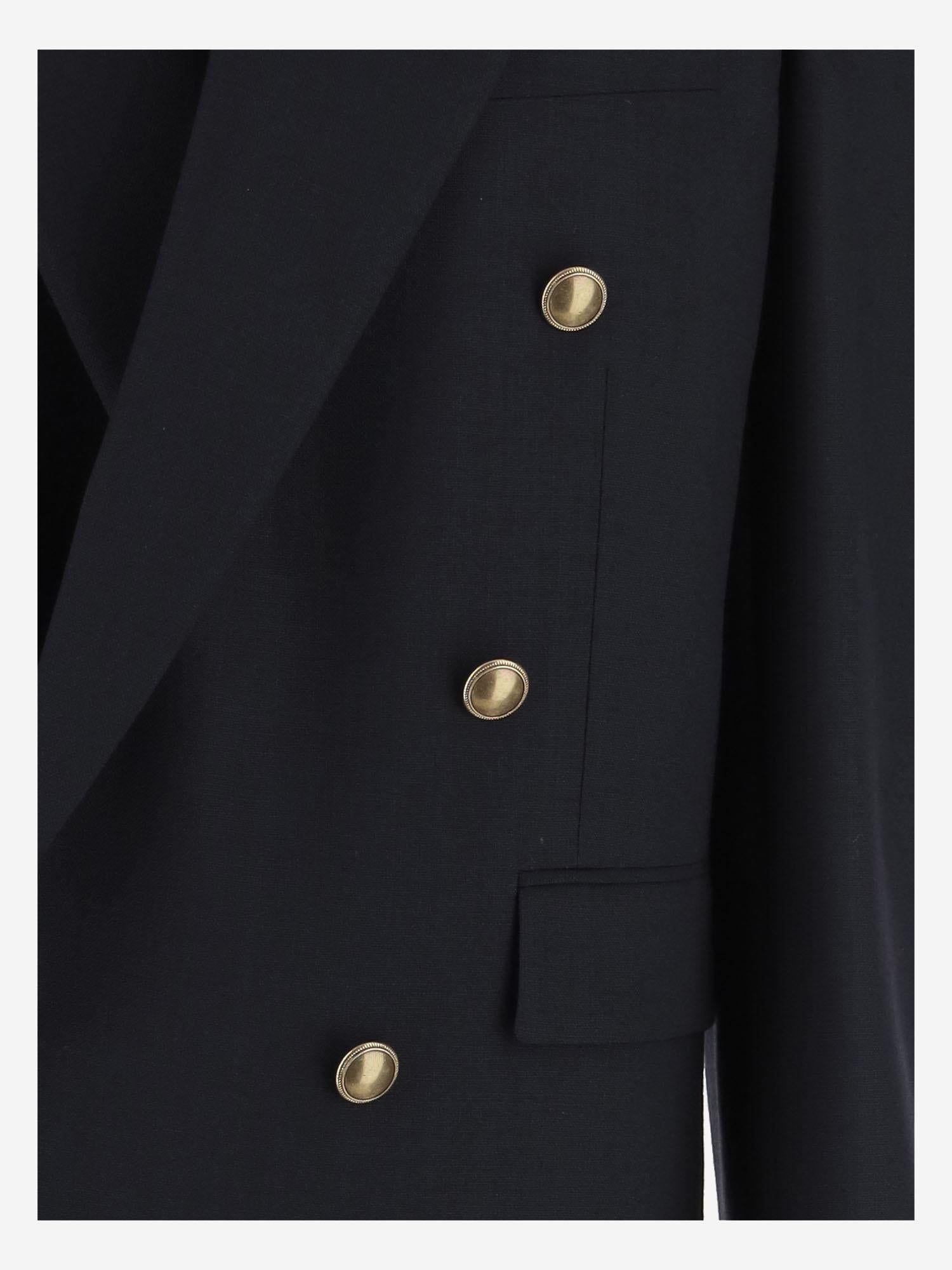 GIACCA OVERSIZE DOPPIOPETTO IN LANA 834867 Y5K324140 SAINT LAURENT