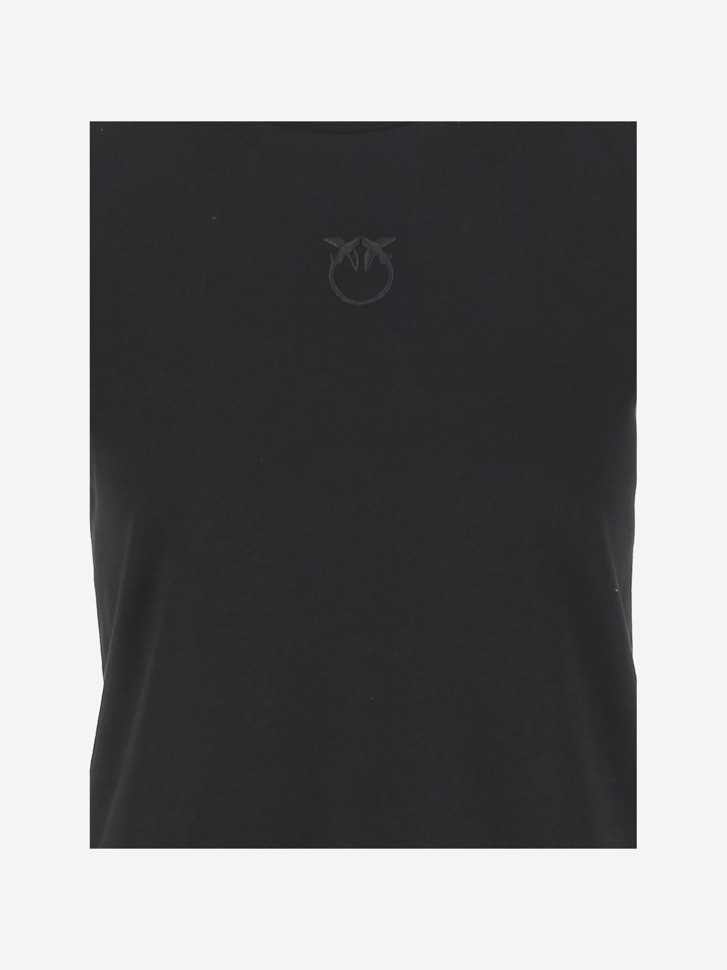 T-SHIRT IN JERSEY DI COTONE CON LOGO 100355 A2HNZ99 PINKO