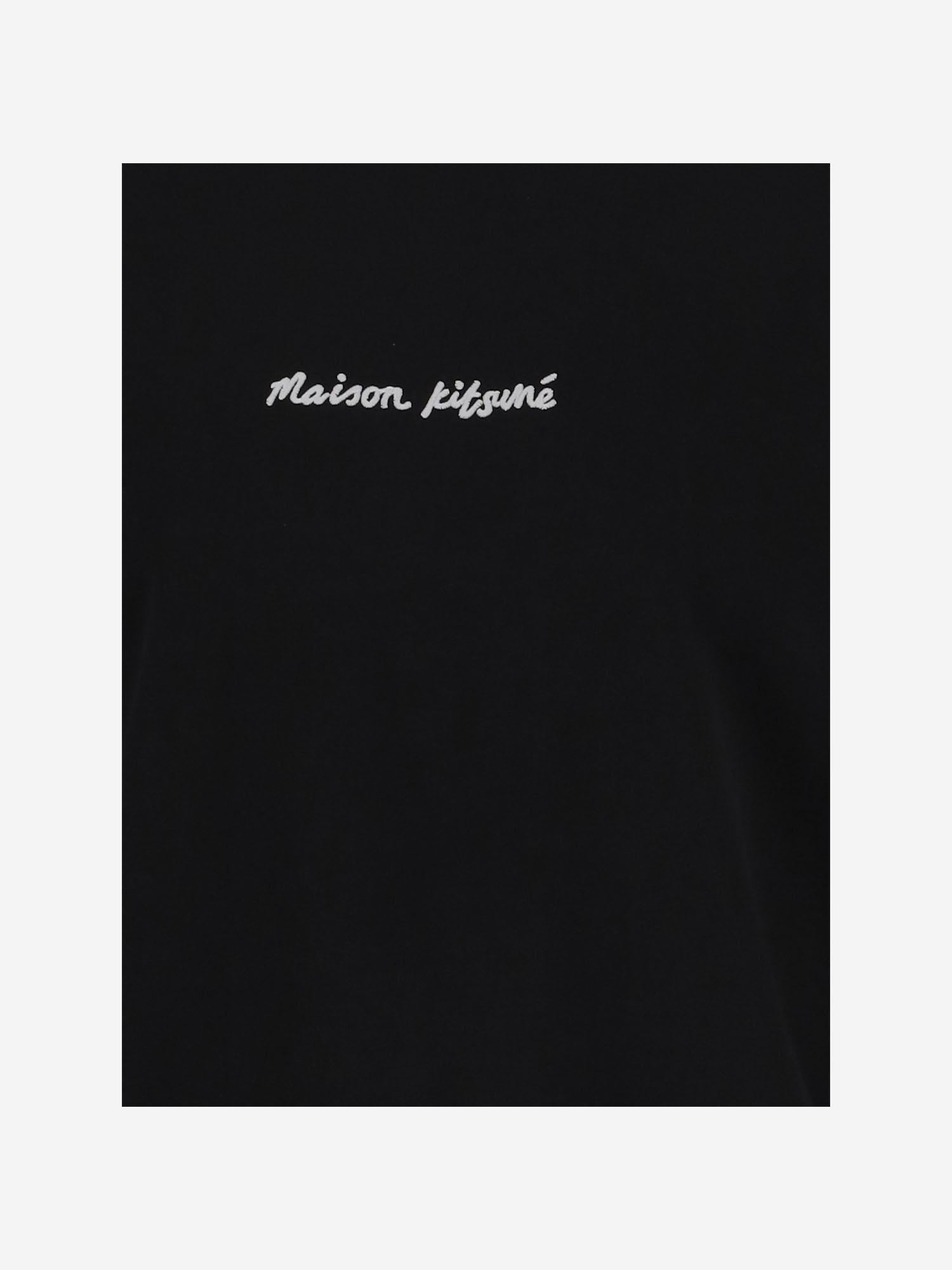 T-SHIRT IN COTONE CON RICAMO LOGO OM00122KJ0119 P199 MAISON KITSUNE