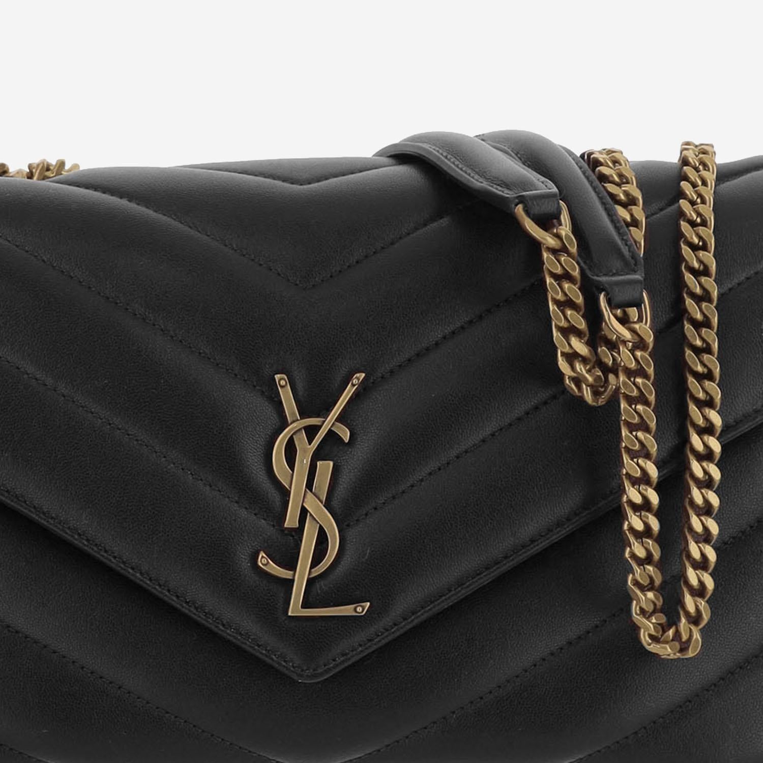 LOULOU LARGE IN PELLE DI AGNELLO TRAPUNTATA 803541 AAEAX1000 SAINT LAURENT