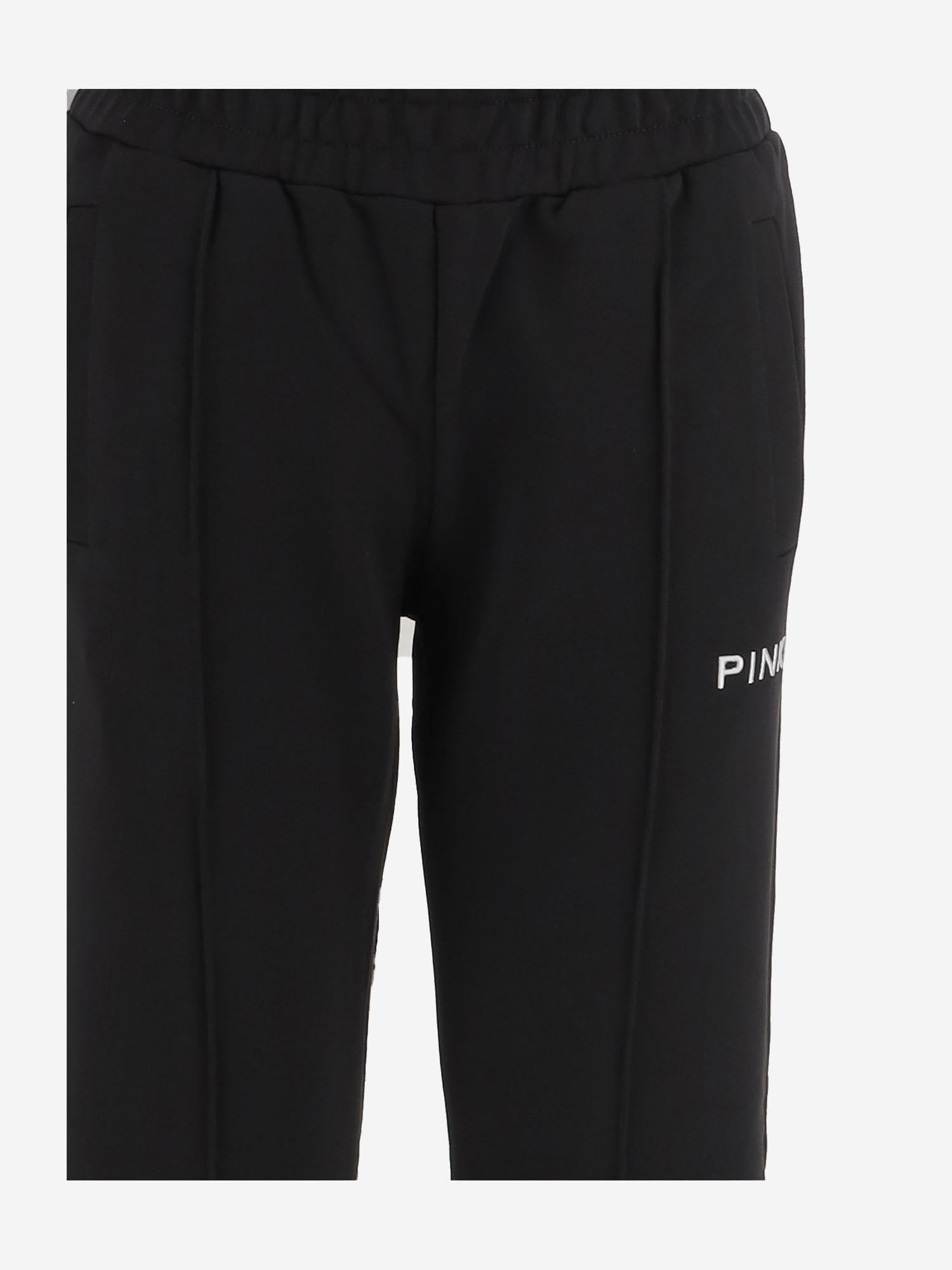 PANTALONI IN COTONE CON LOGO 105724 A2URZ99 PINKO
