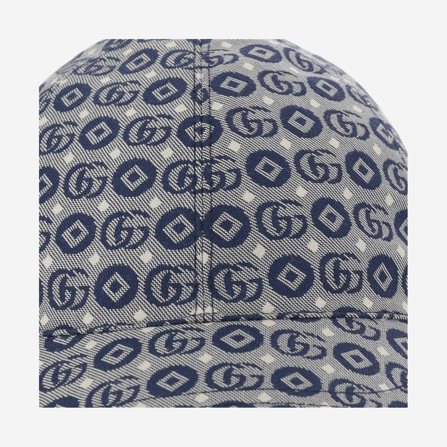 CAPPELLO IN TELA CON GG GEOMETRICO 481774 3HAQA4268 GUCCI KIDS