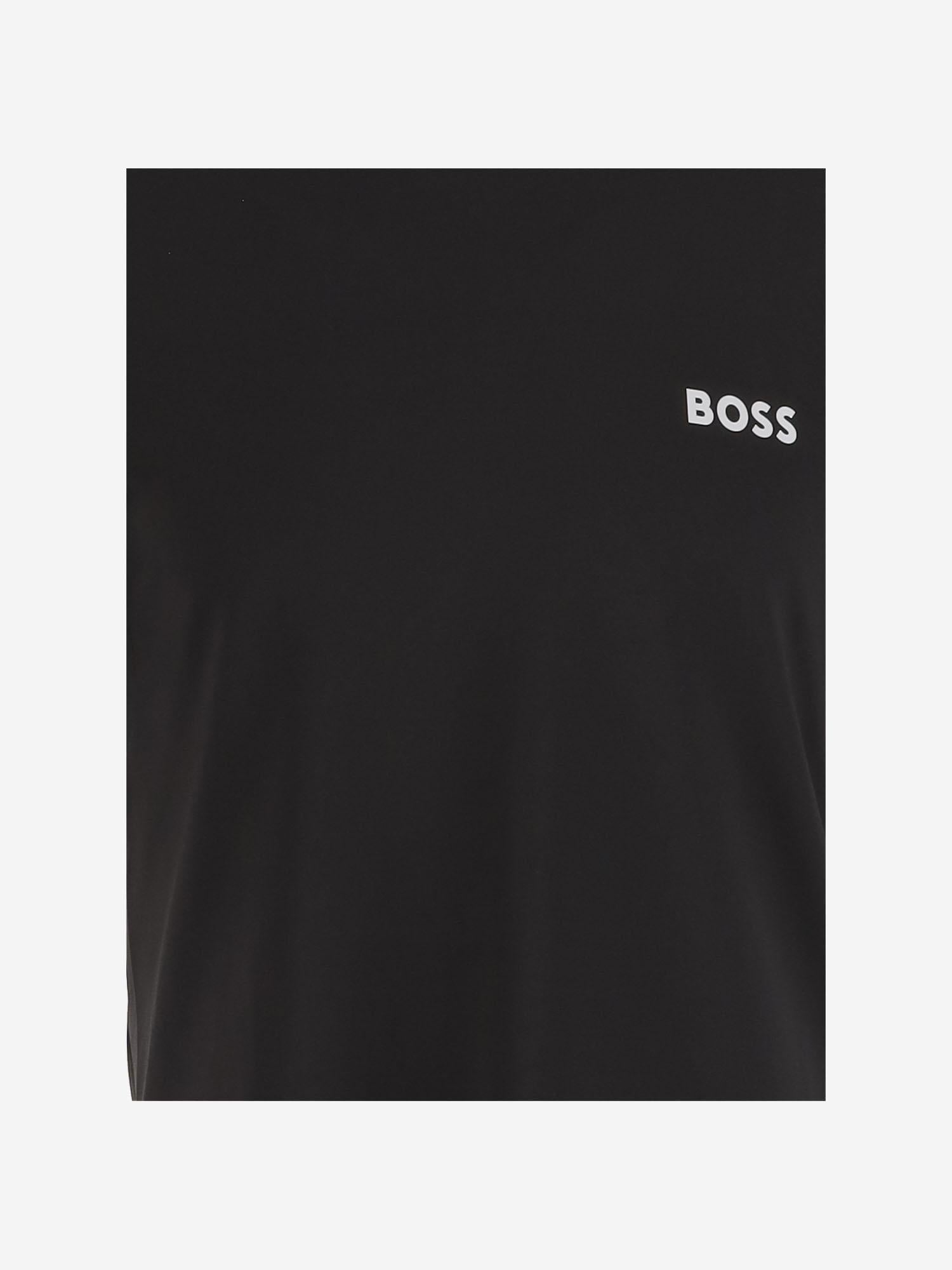 T-SHIRT IN NYLON STRETCH CON LOGO 50543328 001 HUGO BOSS