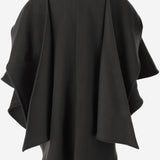 CAPPA IN LANA E CASHMERE CON TASCHINI A FILETTO C008 DFWOBLACK NICCOLO PASQUALETTI
