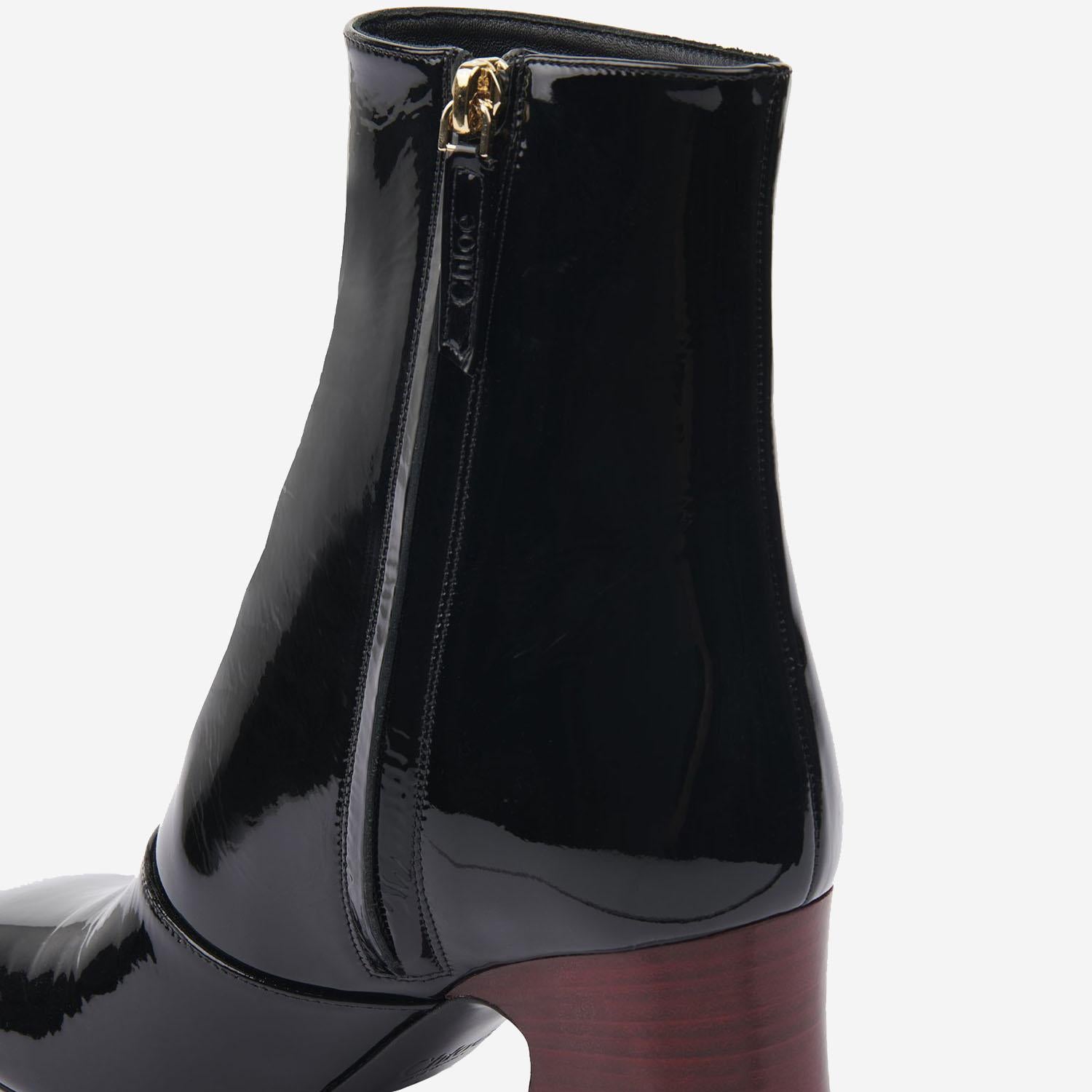 STIVALETTI JANIS CON TACCO IN PELLE LUCIDA CH25A11JSG 001 CHLOE