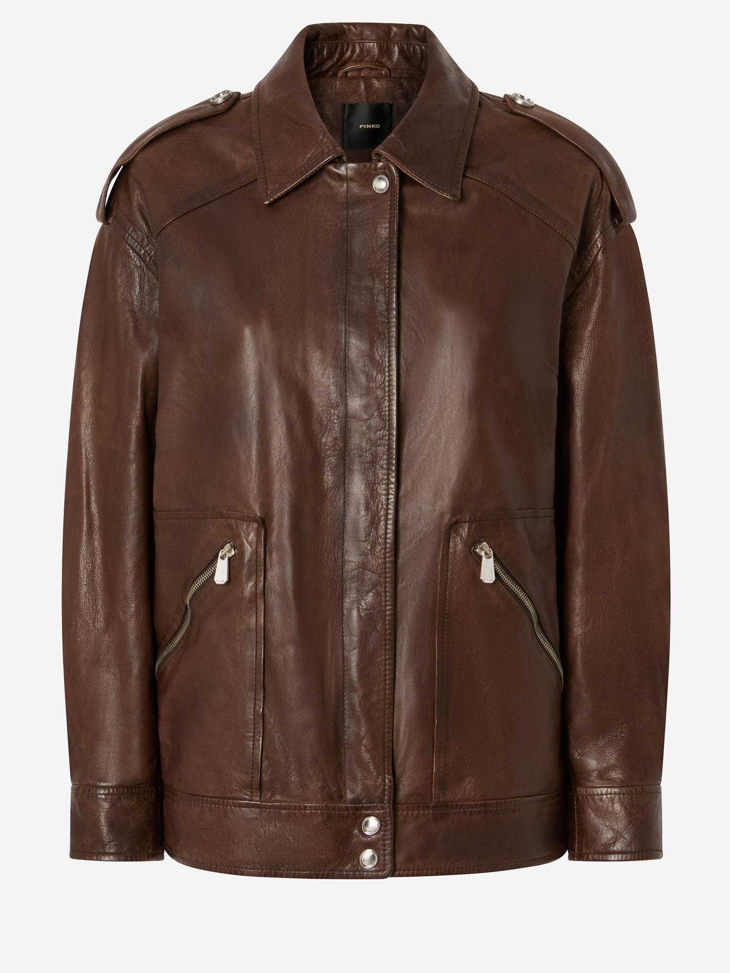 GIACCA IN PELLE 105012 A2I1M22 PINKO