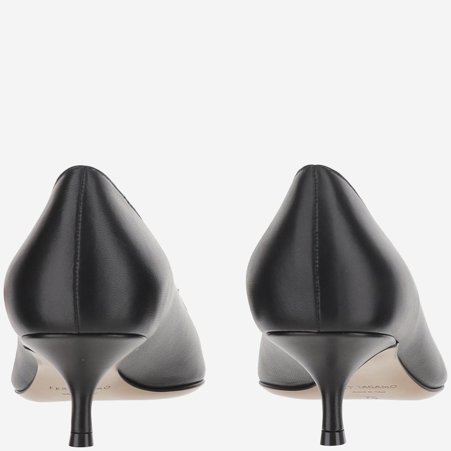 Décolleté maxi Gancini LARA40 001NERONEROAMARETTI SALVATORE FERRAGAMO