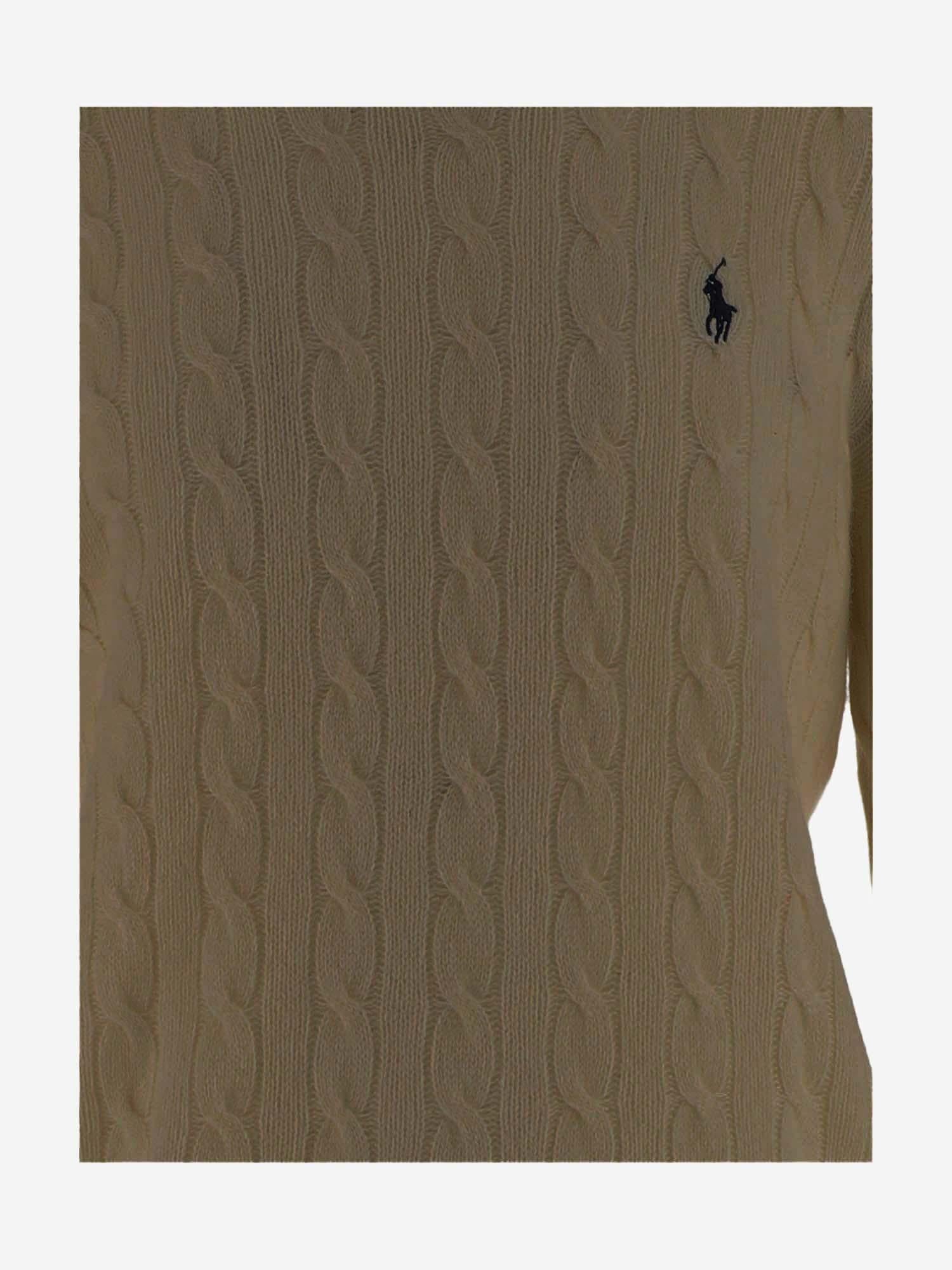 MAGLIA A TRECCE IN LANA 710876762 009 POLO RALPH LAUREN