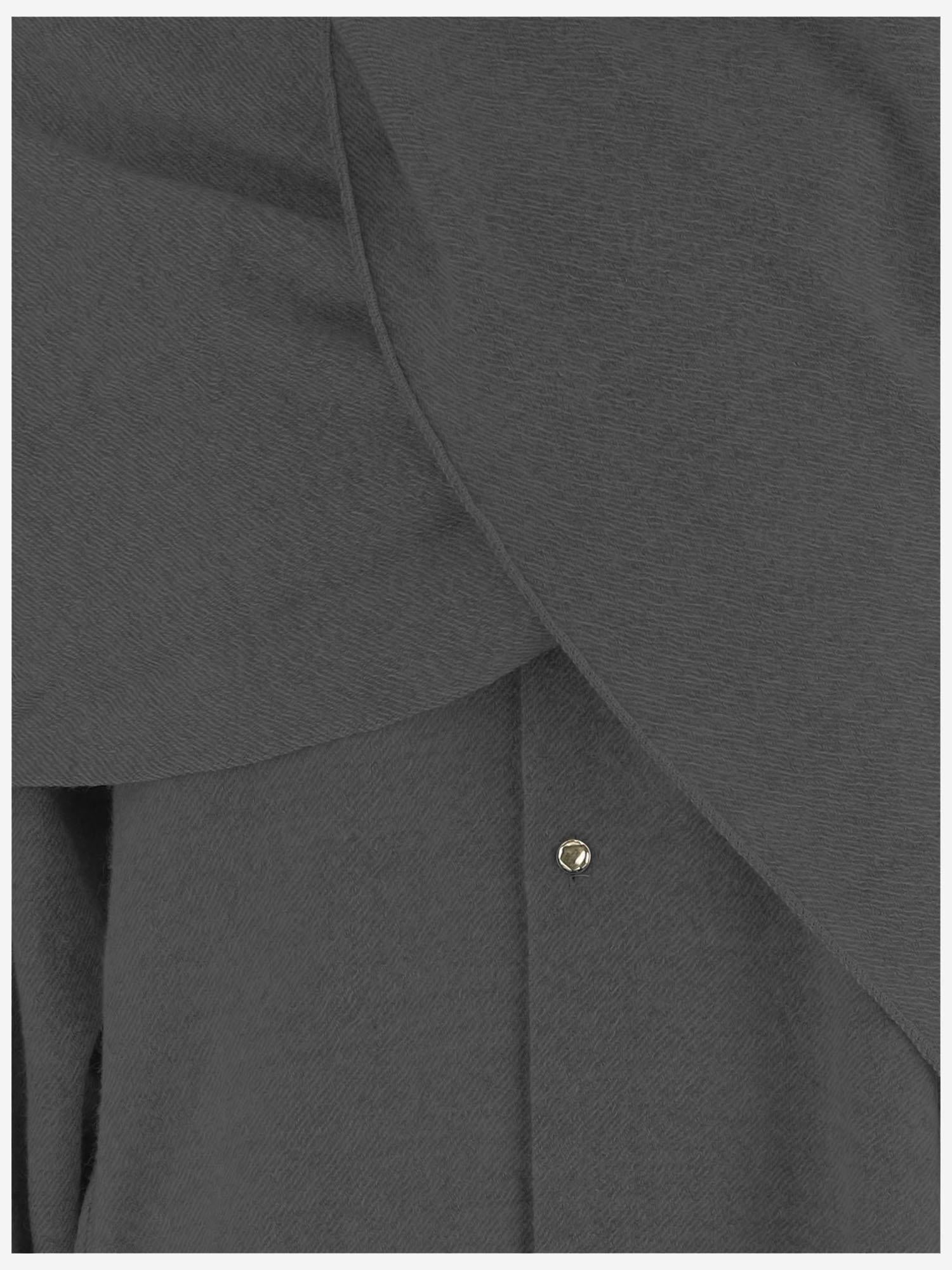 CAMICIA IN LANA CON SCIALLE COORDINATO WSH24 FAW260074 DARKPARK