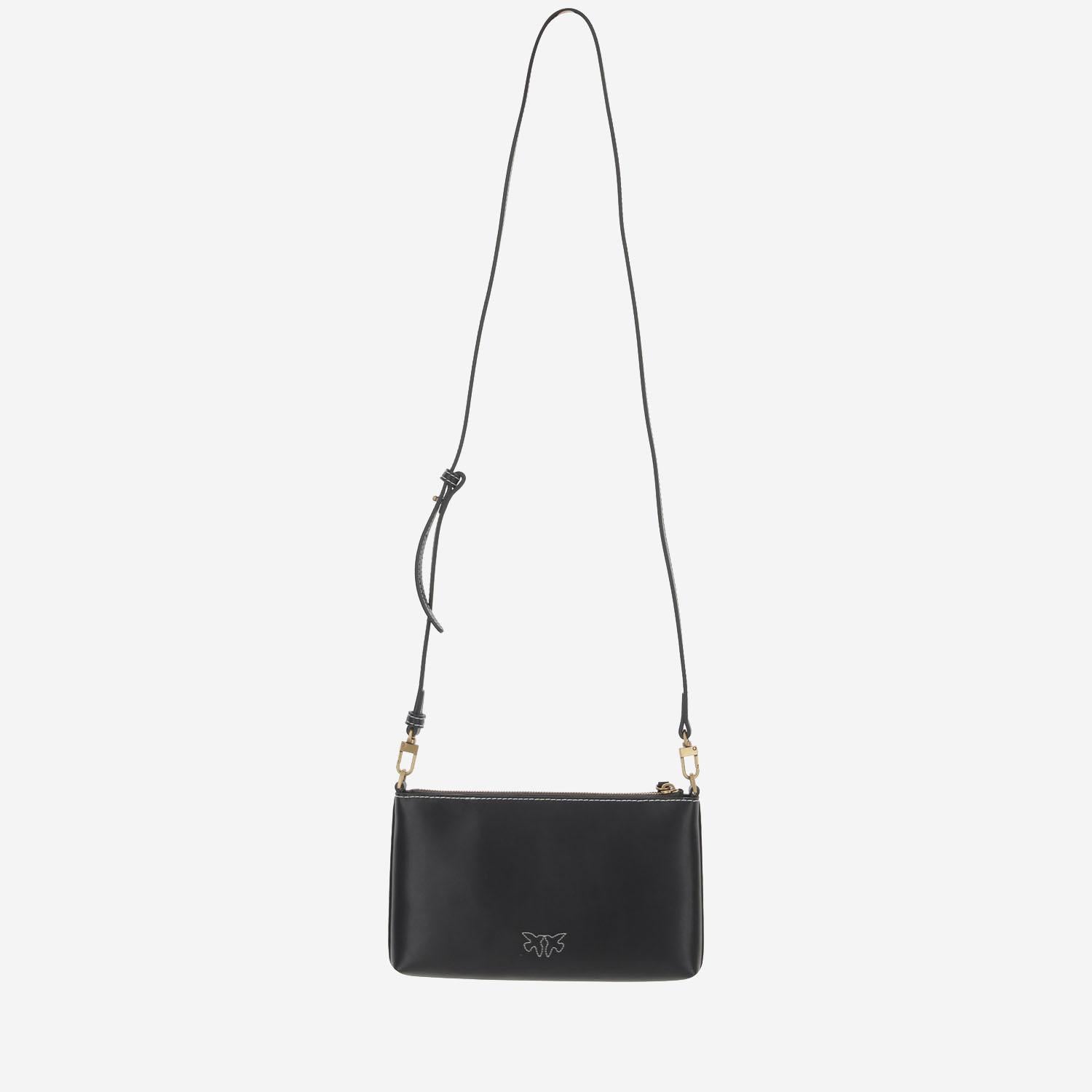Borsetta piatta a tracolla in pelle 104277 A2ANZ99Q PINKO