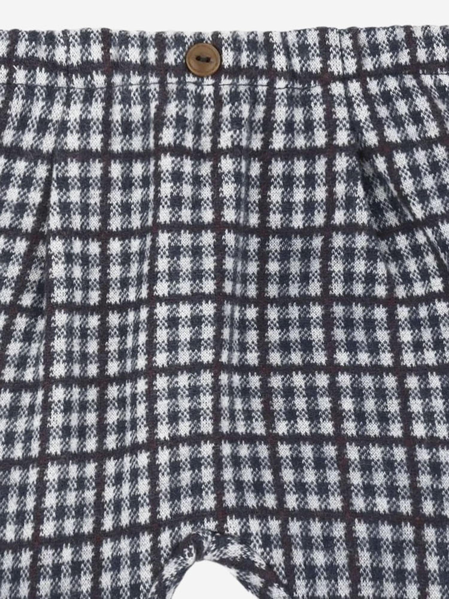 Pantaloni Simon con motivo a quadri 25W186 DARKBLUE 1+ IN THE FAMILY KIDS