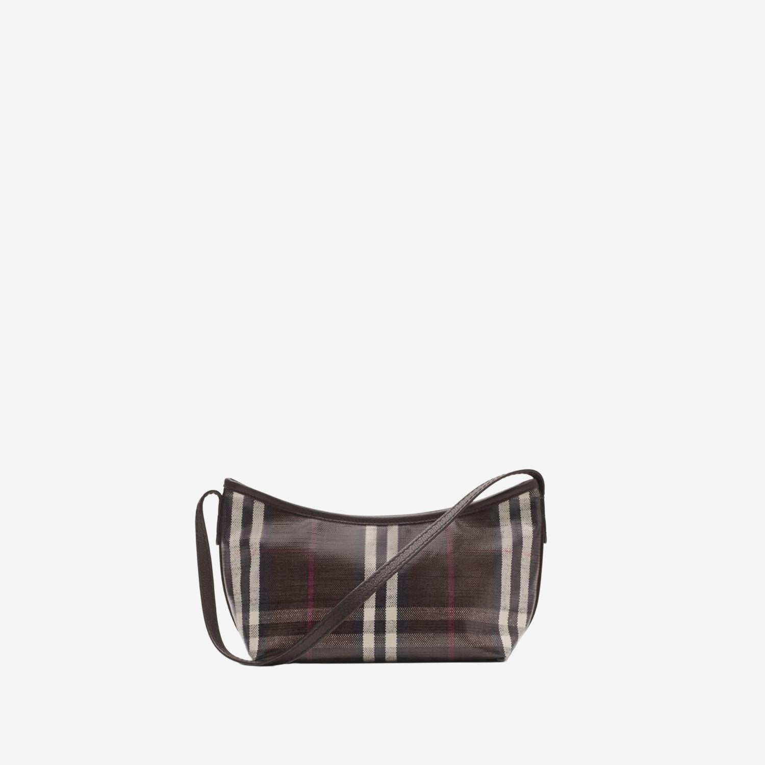 BORSA A TRACOLLA HIGHLANDS MINI 8114728 MAHOGANY BURBERRY