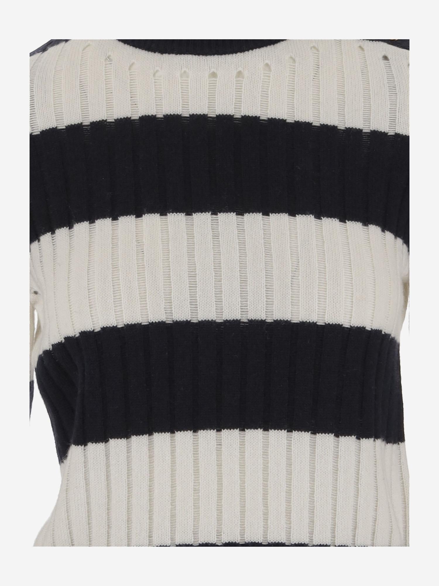 MAGLIONE IN LANA E CASHMERE CON MOTIVO A RIGHE ALFEO 019 MAX MARA