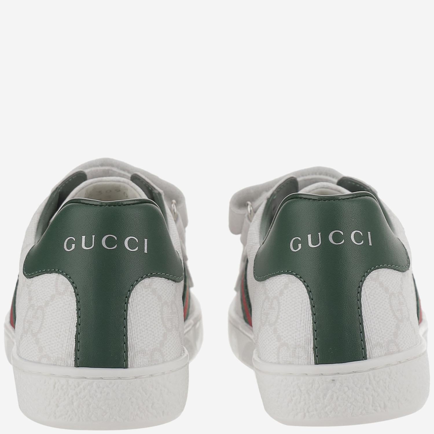 SNEAKERS ACE IN PELLE CON NASTRO WEB 463090 FAEG9048 GUCCI KIDS