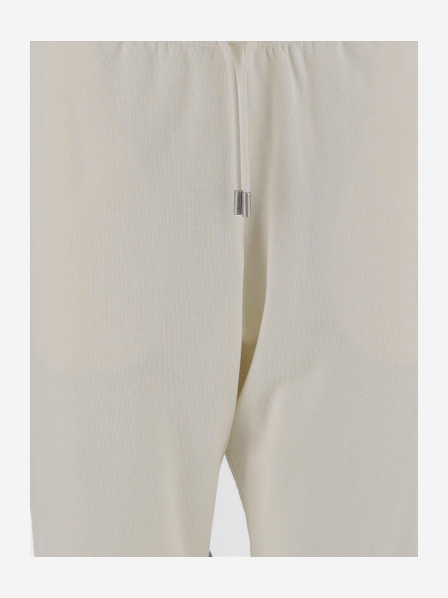 PANTALONI TEO IN COTONE E CASHMERE 8330K628 BON THE ROW