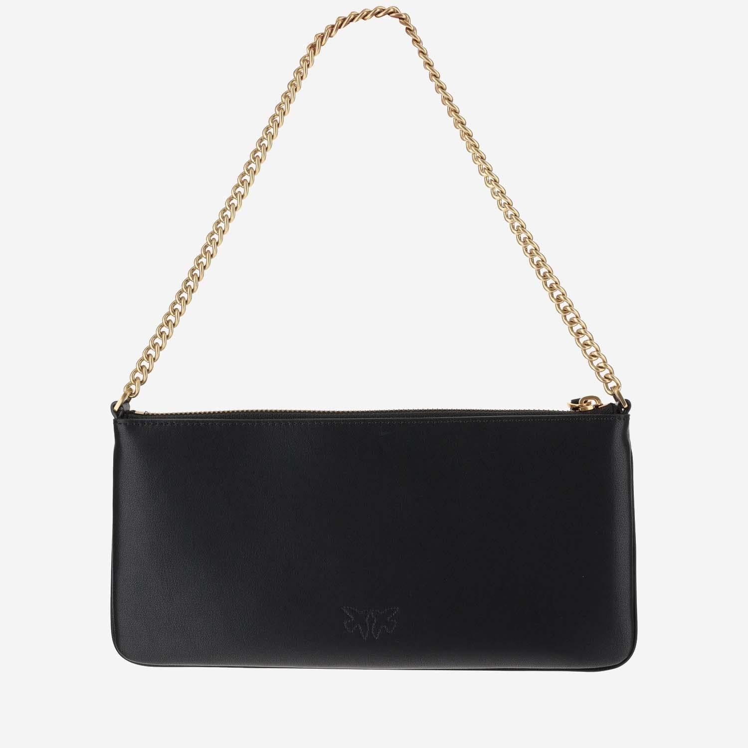 POCHETTE IN PELLE CON LOGO 102747 A0F1Z99Q PINKO