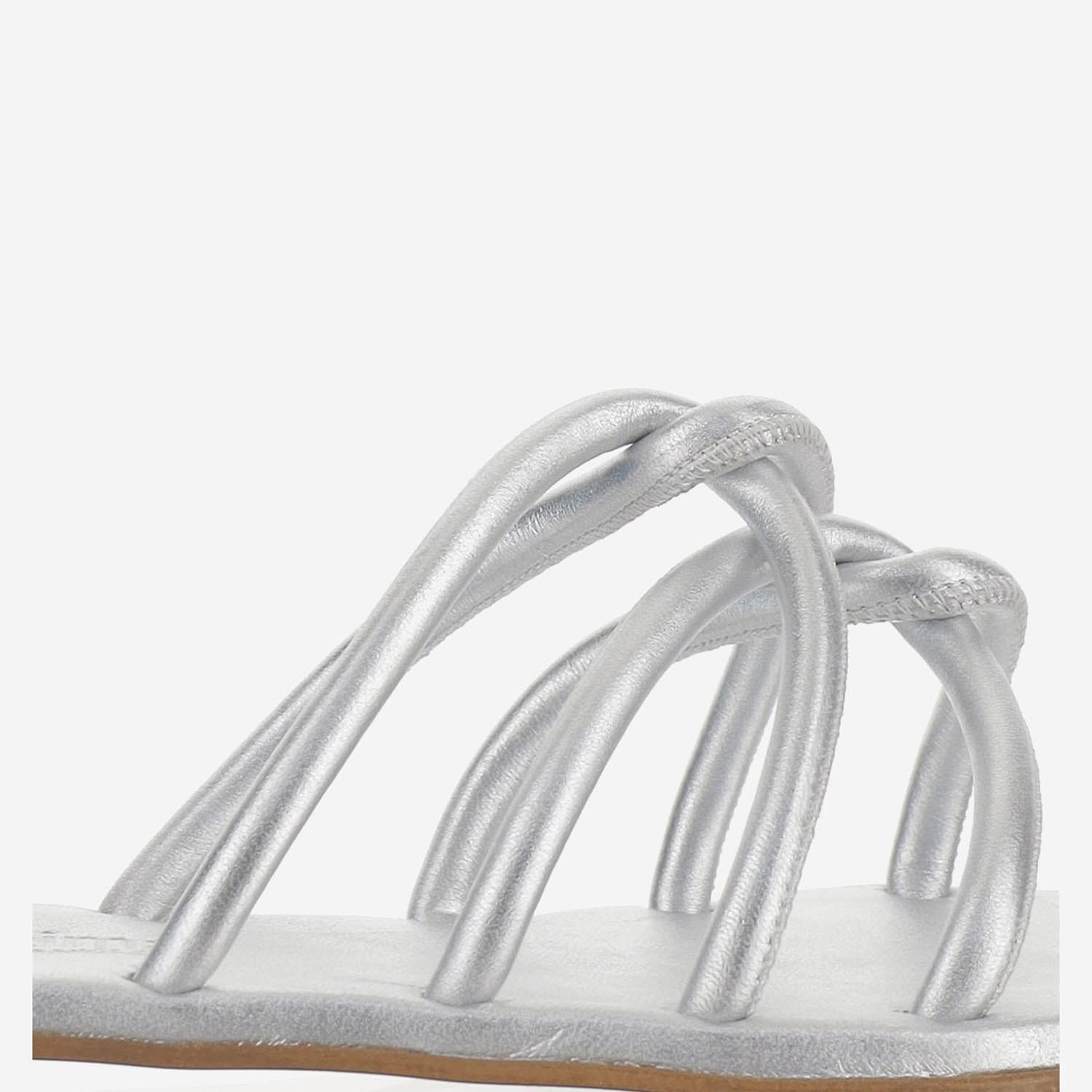 SANDALI IN PELLE TASO TUB ARGENTO KIMA