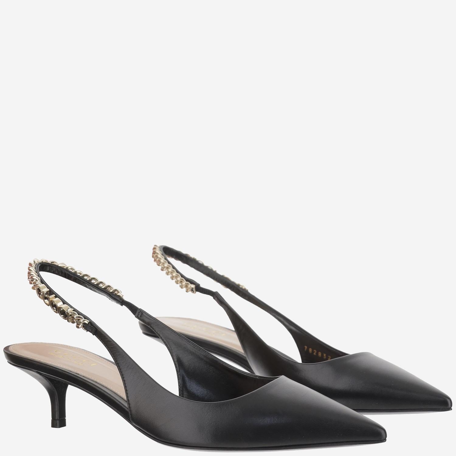 DÉCOLLETÉ SIGNORIA IN PELLE 782832 DMBT01000 GUCCI