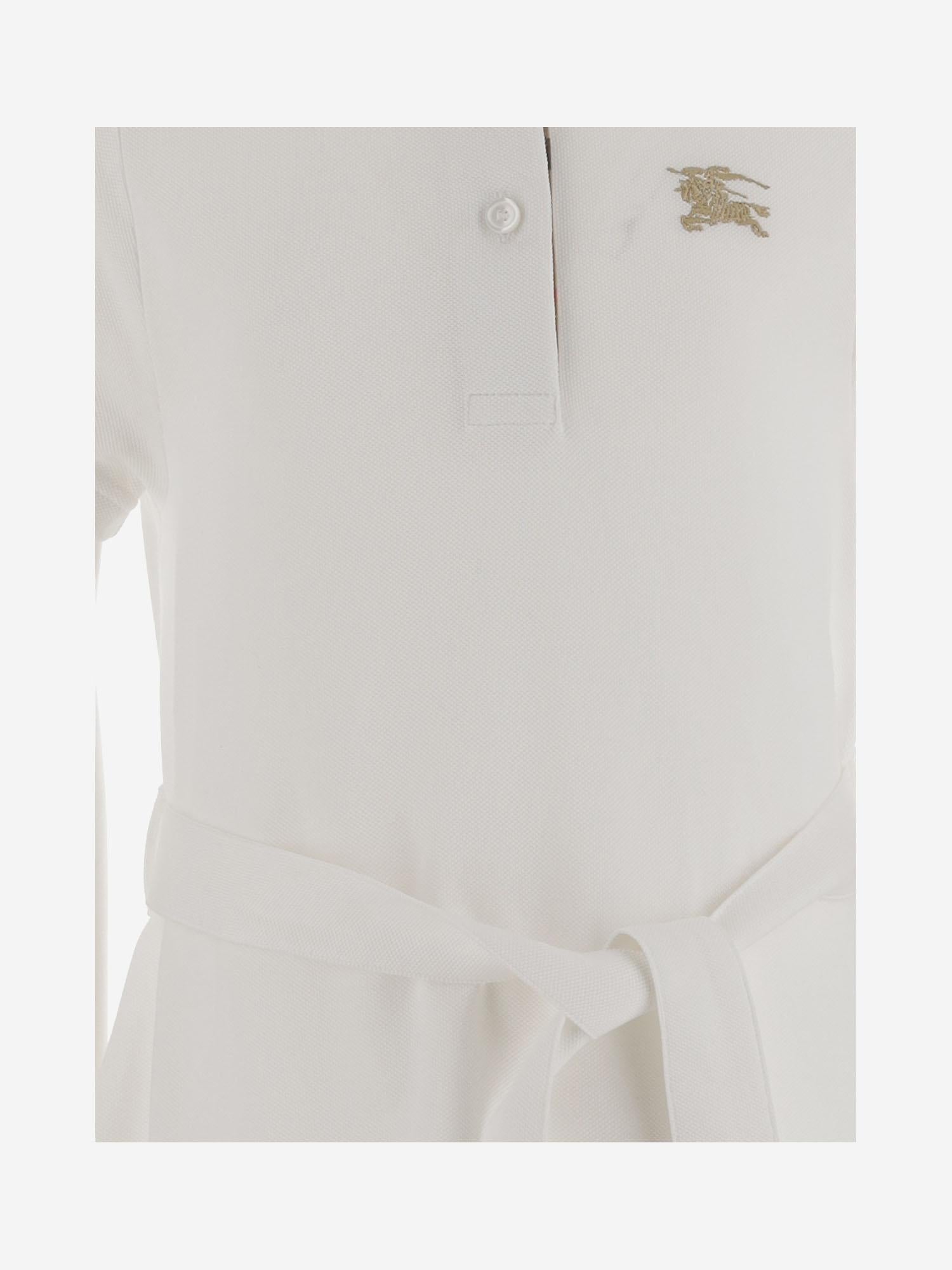 ABITO IN COTONE CON LOGO 8105088 WHITE BURBERRY KIDS