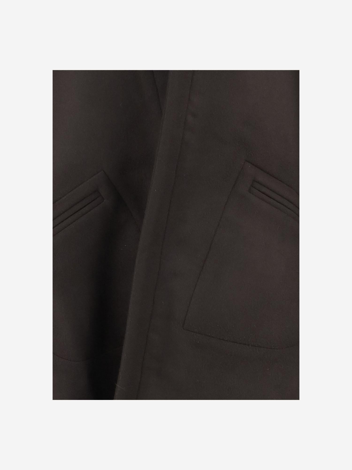 CAPPA IN LANA E CASHMERE CON TASCHINI A FILETTO C008 DFWCMARRON NICCOLO PASQUALETTI