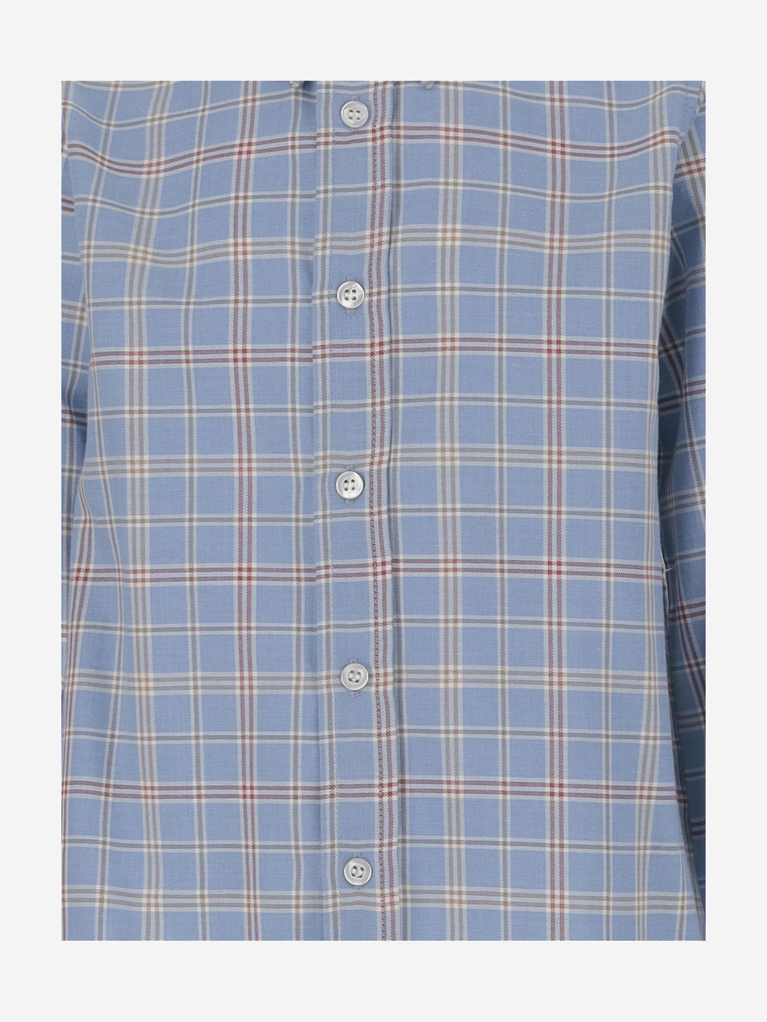 CAMICIA IN COTONE CON MOTIVO A QUADRI MBML 52 NICOLETTA FANNA KIDS