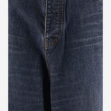 JEANS A GAMBA LARGA IN DENIM E SETA 773763 TOW584673 BALENCIAGA 