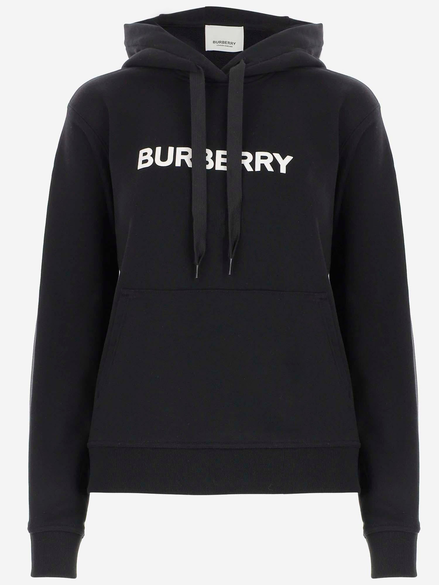 FELPA IN COTONE CON LOGO 8054386 BLACK BURBERRY 