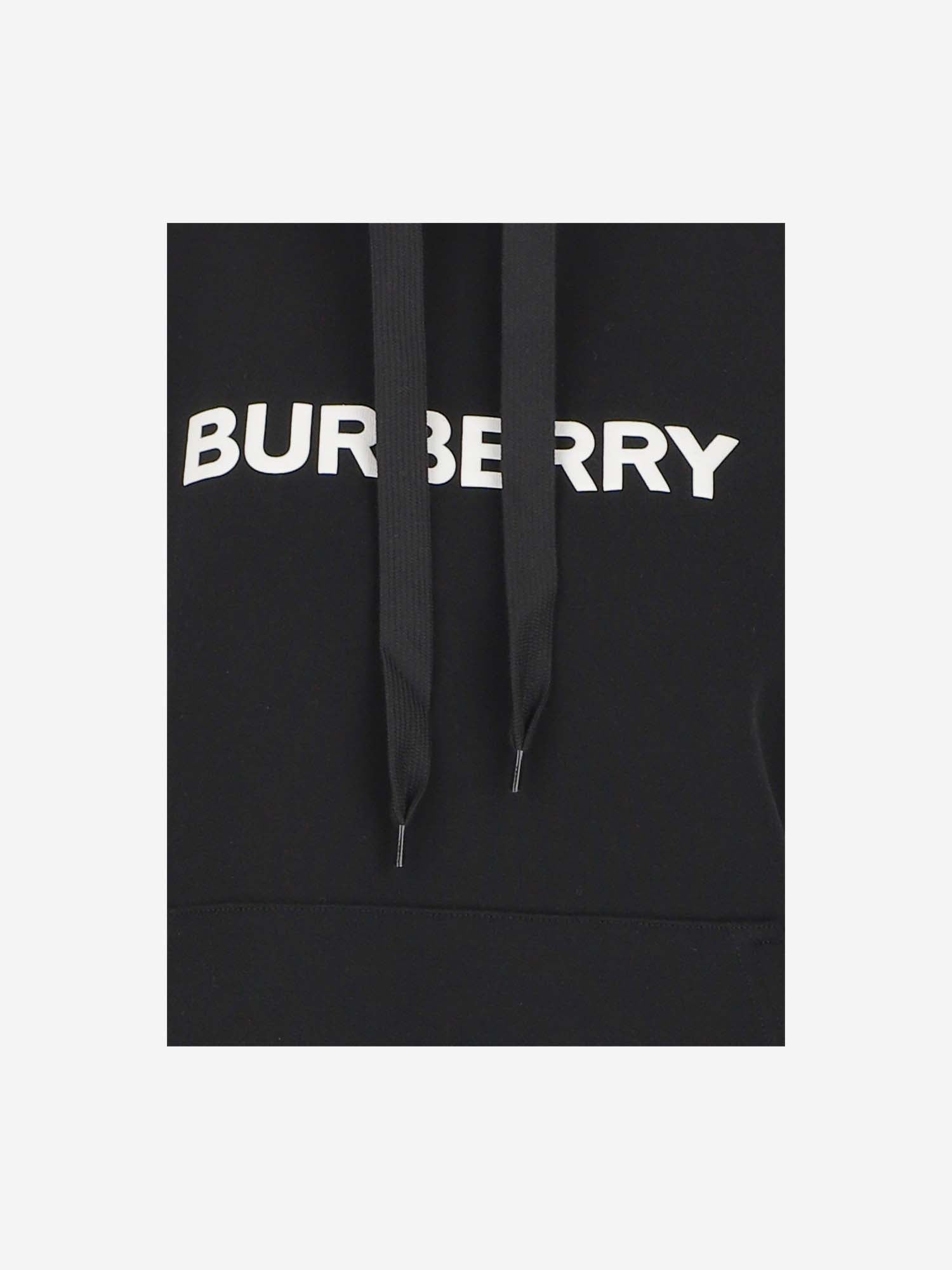 FELPA IN COTONE CON LOGO 8054386 BLACK BURBERRY 