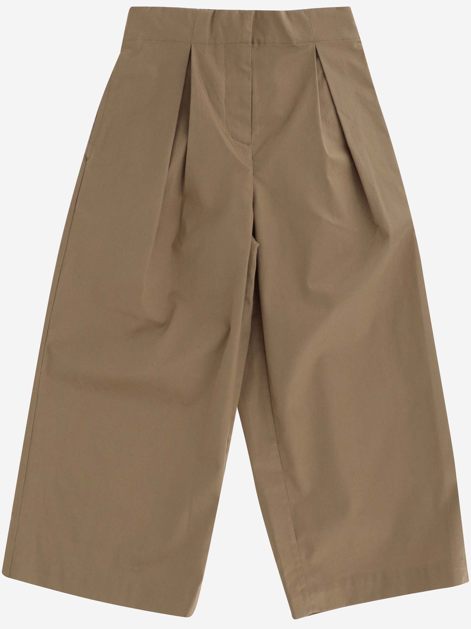 PANTALONI IN COTONE CON PIEGHE 8078341 ARCHIVEBEIGE BURBERRY KIDS 