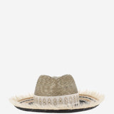 CAPPELLO IN MISTO PAGLIA E VISCOSA CON RICAMO 385981 38 FERRUCCIO VECCHI 