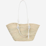 BORSA IN PAGLIA CON LOGO CAT61 BIANCO FILIPPO CATARZI 