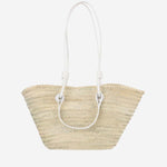 BORSA IN PAGLIA CON LOGO CAT61 BIANCO FILIPPO CATARZI 